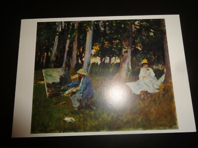 John Singer Sargent, - Claude Monet Gemälde am Waldrand Postkarte