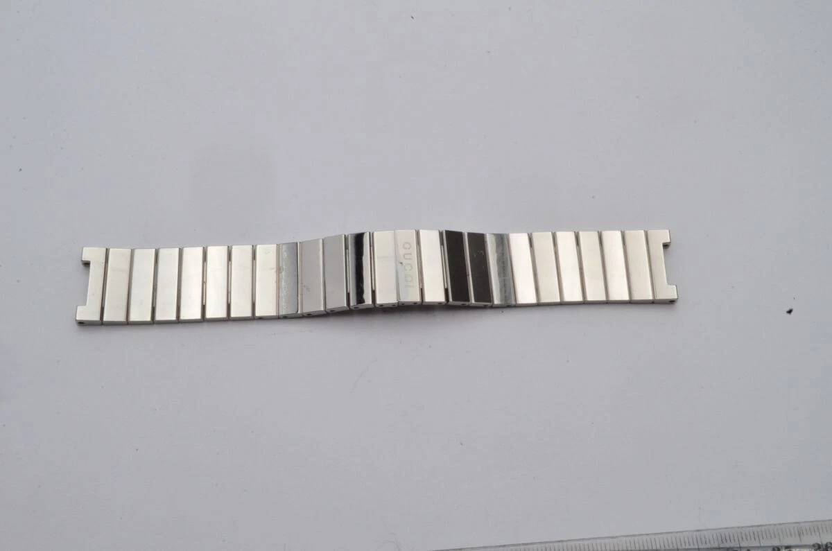 Gucci Uomo Acciaio Bracciale 16MM Vintage Raro Per 133.3