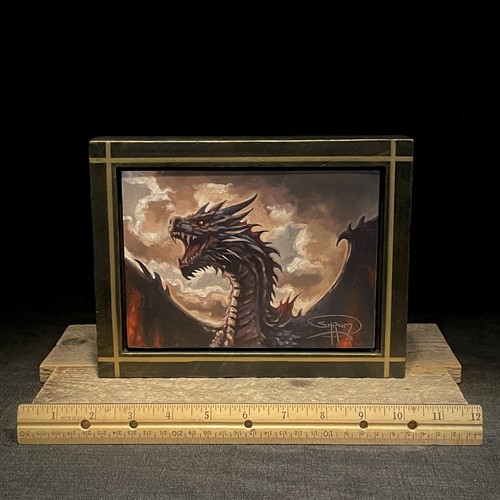 Black Dragon Oil Painting Fantasy Home Decor