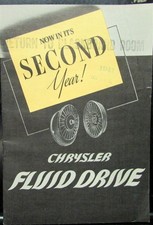 1940 Chrysler Fluid Drive Sales Brochure Original