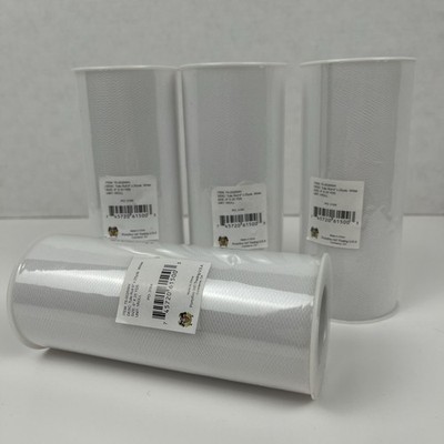 Tulle Roll 6 Inch x 25 yd Matte Spool Decoration White Wedding Lot of 4