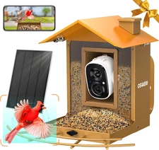 Bird Feeder with Camera, Camera Bird Feeder for Outside, Solar-Powered