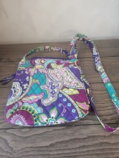 Vera Bradley Crossbody Bag Paisley with Purple Green Teal Pink and Multi Colors
