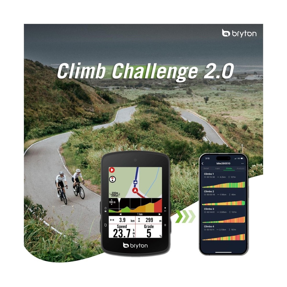 Bryton Rider S510 2.8 Inch Color LCD Touchscreen GPS Bike/Cycling