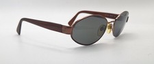 Vintage Sergio Tacchini S.T. 1073-S Brown Oval Metal Sunglasses FRAMES ONLY