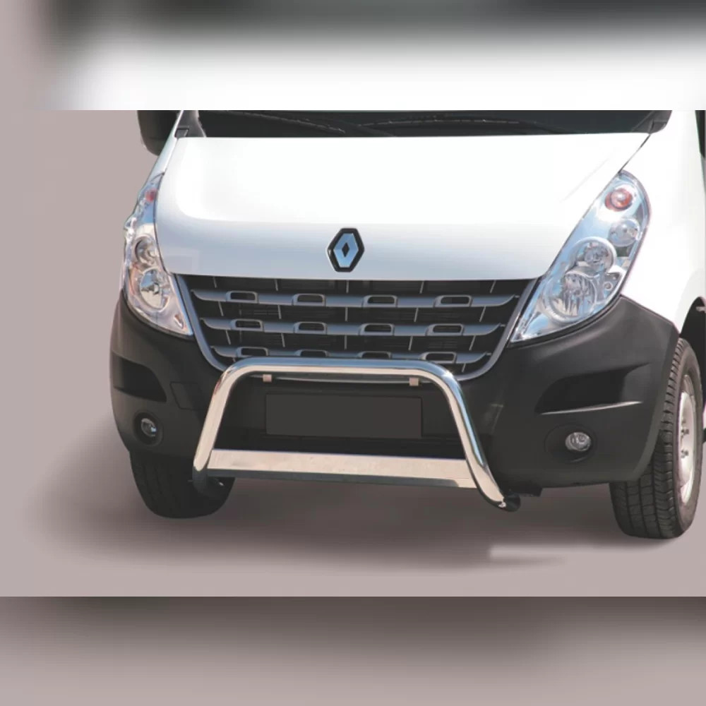 Pare-Buffle Renault Master 2010-2018 Inox Anti-Choc Tube 63mm sans Perçage