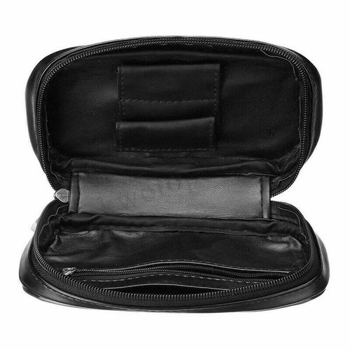 Portable Leather Tobacco Smoking Pipe Case/Bag Holds 2 Pipes & Tobacco Pouch Bag - Picture 9 of 12