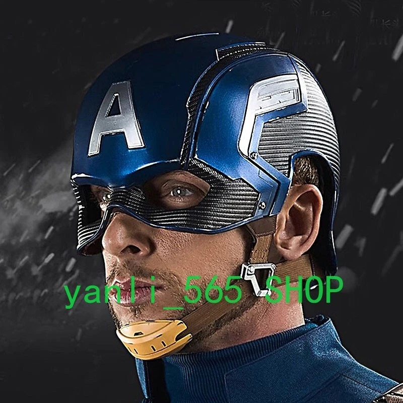 1/1 Wearable Captain America Helmet US Ship!! Marvel Halloween Cosplay Mask Prop - Image 2 of 4