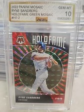 2022 Panini Mosaic - Holofame Ryne Sandberg #HF-2 Green Mosaic Prizm