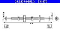 Bremsschlauch Vorne Links Ate 245237 03553 FüR Vw