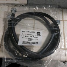 GE WH41X10207 Washer Inlet/Fill Hose 4 ft Black Rubber 2 Pack