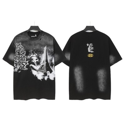 Graphic Hellstar tee shirt Men's Black/Gray Cotton NEW S-M-L-XL