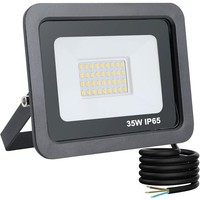 LED Strahler AußEn 35W 3500 Lumen 4500K Neutralweiß IP65 Fluter Schwarz GehäUse