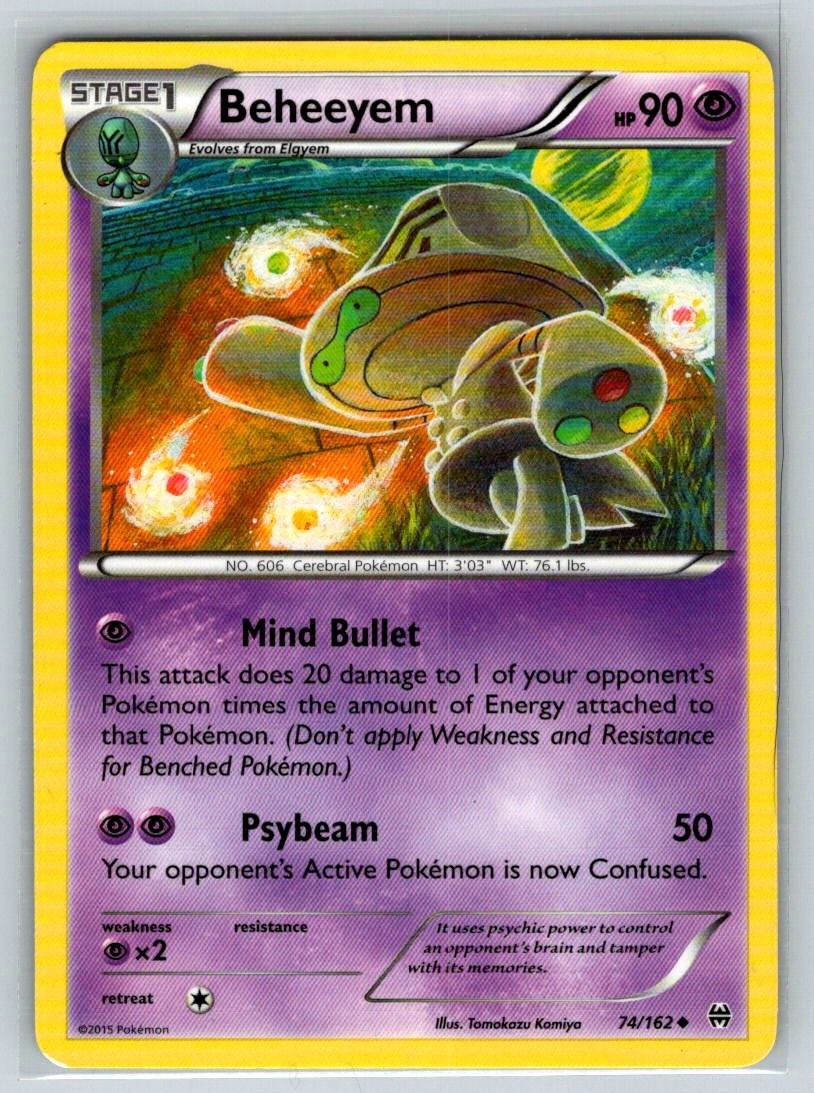 Beheeyem 74/162 Breakthrough Regular NM Tomokazu Komiya Art