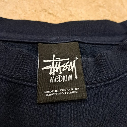 Vintage Stussy Graphic Pixelated Logo Crewneck Sweatshirt Blue Size M Jnco Like - 第 5/12 張圖片