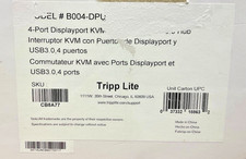 Tripp Lite DisplayPort KVM Switch 4 port B004-DPUA4-K               OPEN BOX 