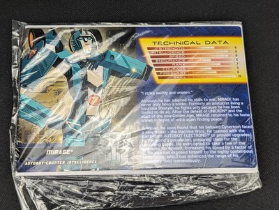 Transformers Botcon Mirage Card Paperwork 2013 Timelines Machine Wars TFCC