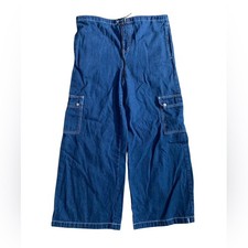 Vintage 90s Kik Girl Drawcord Wide Leg Skater Streetwear Y2K Shoestring Pants