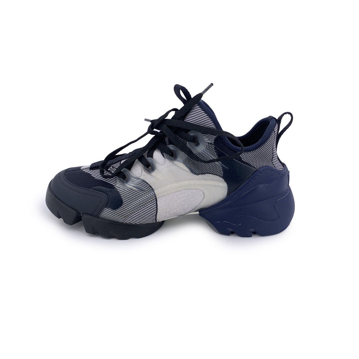 Authentic Christian Dior Blue D Connect Sneakers Low Top Shoes