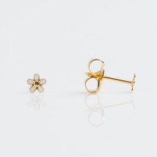 Studex System 75 9ct Yellow Gold White Flower...