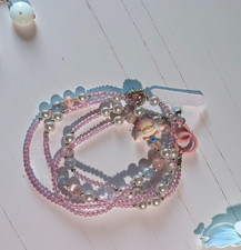 Pop Mart Skullpanda Phone Bag Pearl Beads Charm Key Chain Wristlet Crossbody 50"