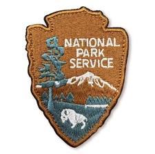 National Park Service Arrowhead Patch, Iron On/Sew On