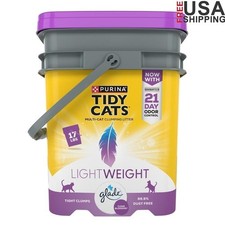 Lightweight Cat Litter Clumping Low Dust Odor Control Glade Clean Blossoms 17 lb