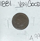 1881 INDIAN HEAD CENT - VG ~NICE COIN~