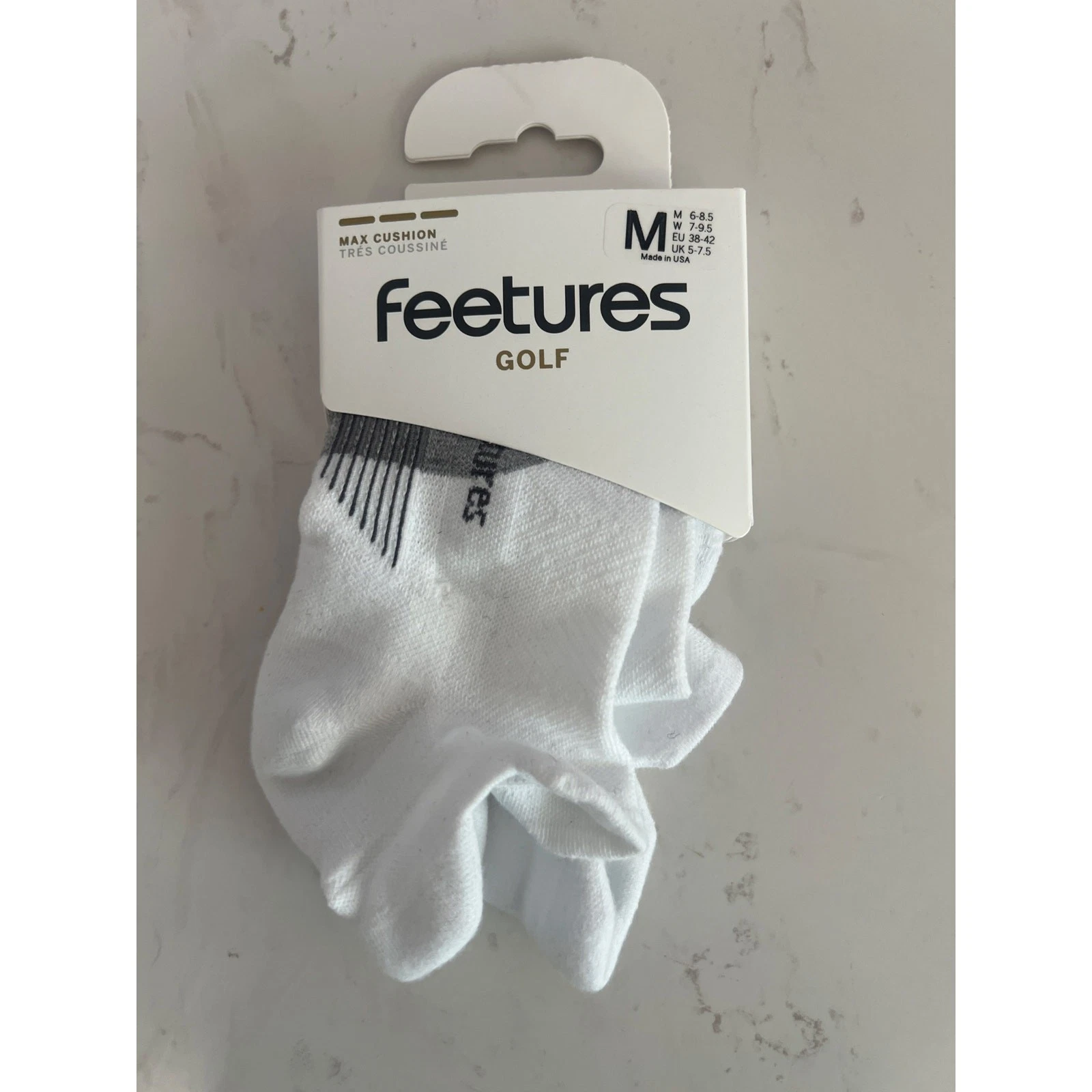 FEETURES GOLF MAZ CUSHION NO SHOW TAB SOCKS UNISEX WHITE NEW
Opens in a new window or tab