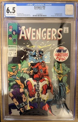 MARVEL COMICS The Avengers #54 1968 1st Appearance of Ultron Silver Key CGC 6.5