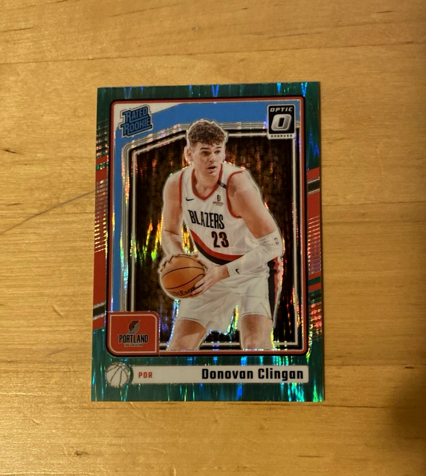2024-25 Donruss Optic DONOVAN CLINGAN Green Shock Prizm RC Rated Rookie #'d/149