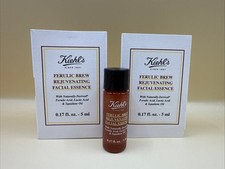 2 X KIEHL'S Ferulic Brew Rejuvenating Facial Essence 5ml / 0.17 Oz Samples BNiB
