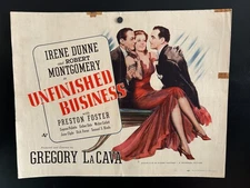 Original 1941 UNFINISHED BUSINESS Half Sheet Poster 22x28 - IRENE DUNNE