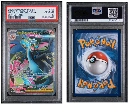 Mega Charizard X EX 109 PSA 10 Ultra Rare 2025 Pokémon PFL EN Gem Mint PSA 10