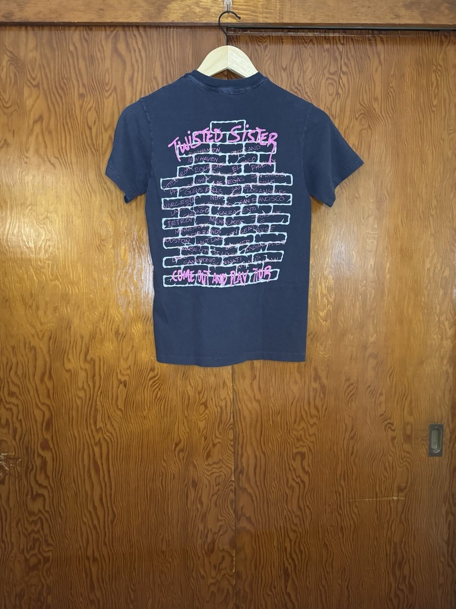 XS Vintage 80s Twister Sister Band T Shirt Heavy Metal Rock Roll Grunge Punk View 2