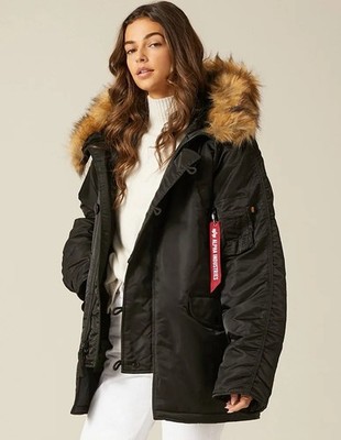 Alpha Industries Men's N-3B Snorkel Parka Black Heritage S Coat Jacket