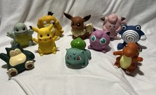 10 Pok mon Large 3  to 5  Tall Pok mon Rubber Bath Toys 1999 Nintendo