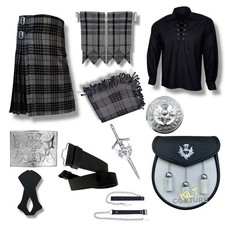 Set kilt uomo matrimonio testa di cervo scozzese design 10 pezzi abito tradizionale kilt