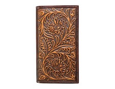 Nocona Western Wallet Mens Rodeo Floral Embossing Brown N500051202