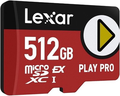 Lexar Play Pro MicroSDXC Express Karte 512GB, bis zu 900MB/s Lesen, 512GB 