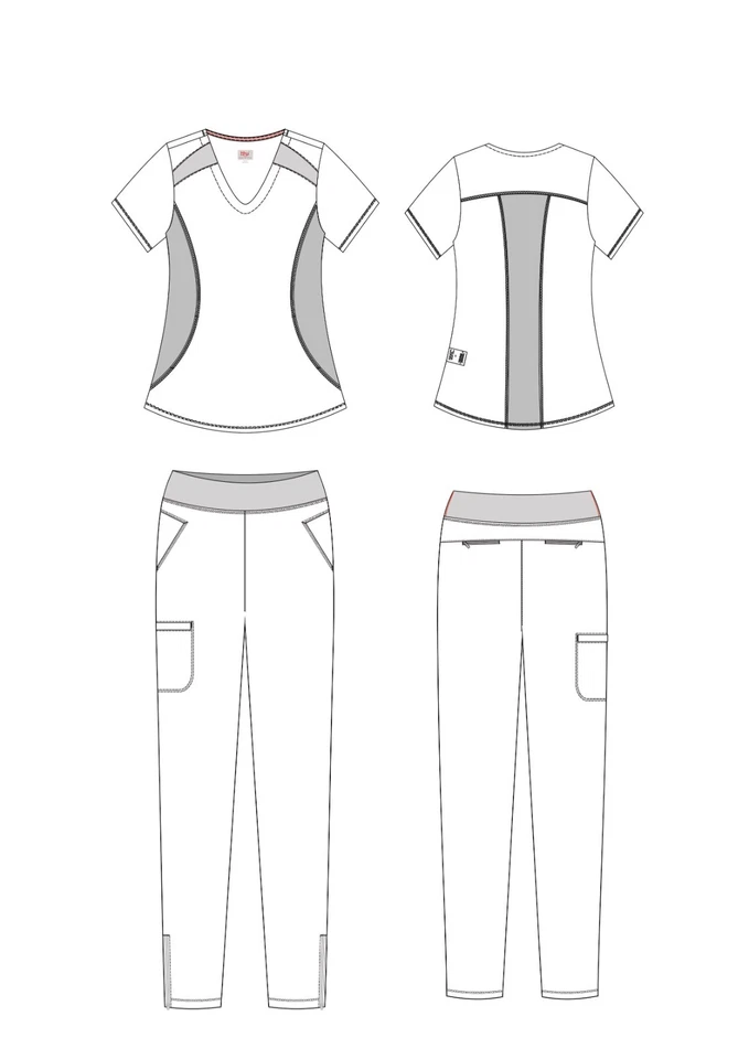 Pantalones Médicos Para Mujer 4 Vías ELASTIZADOS Panel Lateral con Cremallera abertura Foto 2 de 4