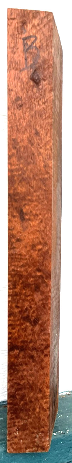 R2 Full Curl Koa Lumber 1 3/4" X 3 5/8" X 18" No Visible Defects- Deep Red Color