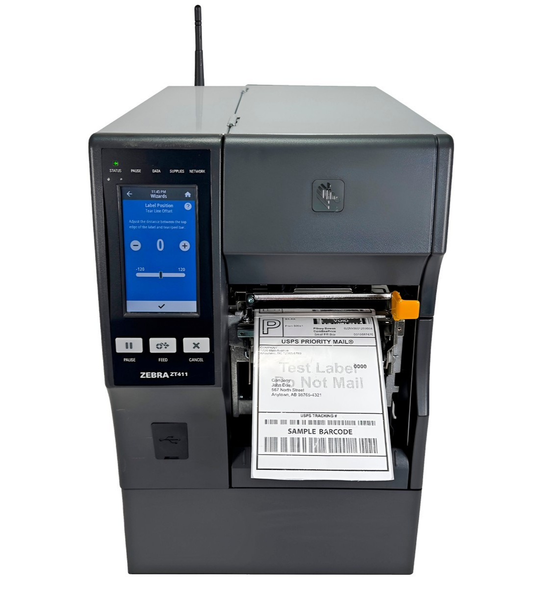 Wireless Zebra ZT411 Thermal Transfer Label Printer 300 dpi Peel