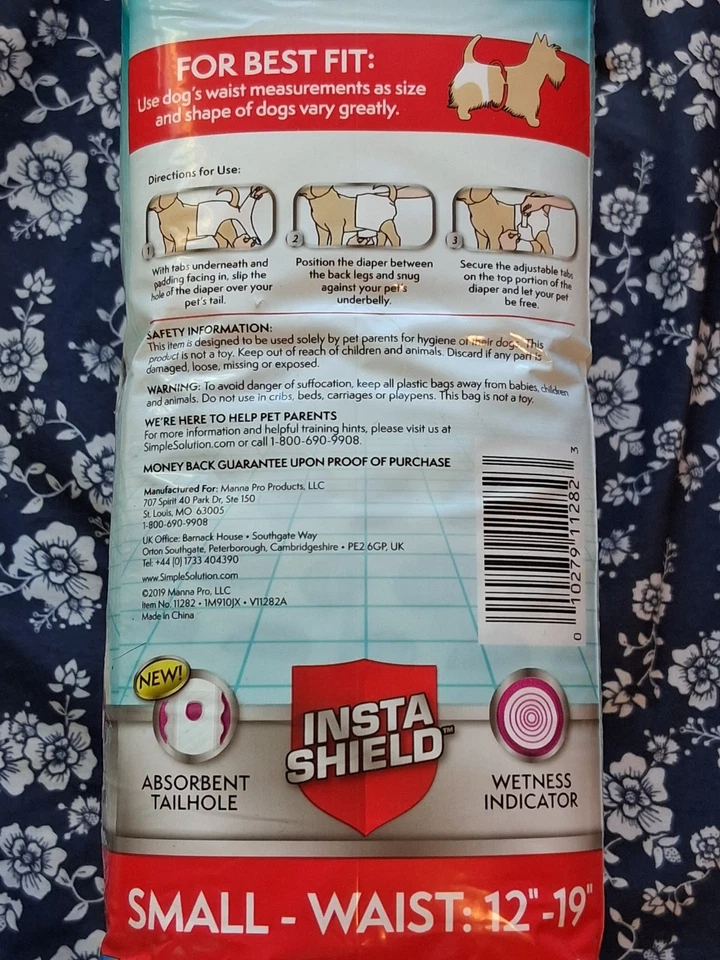 [Lote de 2] Pañales desechables para perros tamaño pequeño 60 unidades totales con almohadillas de entrenamiento gratuitas Foto 4 de 4