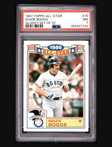 Wade Boggs #15 1987 Topps All Star 22 card