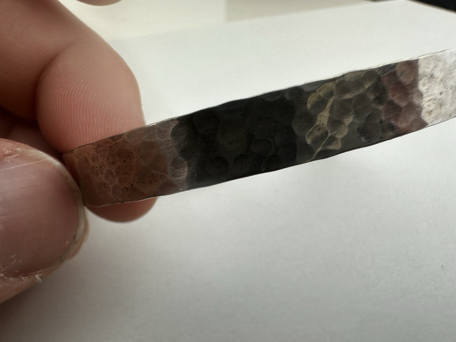 Solid .925 Sterling Silver Patterned Torque Bangl… - image 3