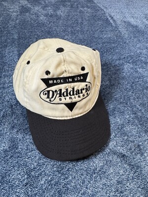 D'Addario Hat Guitar Strings Snapback Cap Patch America's USA Rare VTG