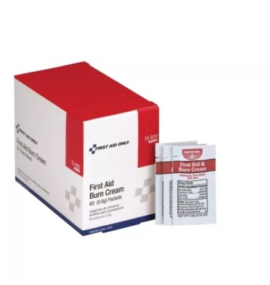 First Aid Only 13-600 First Aid/Burn Cream, 0.9 gm Packet (Box of 60)