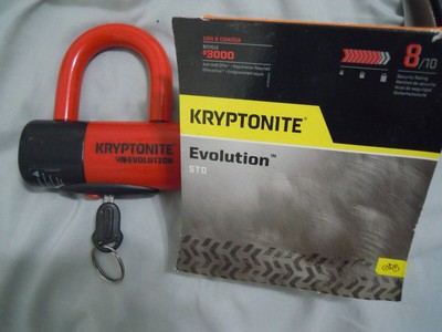 Kryptonite Evolution 8/10 U Lock (2 Keys) PLZ READ BELOW (PRE-OWNED!!)