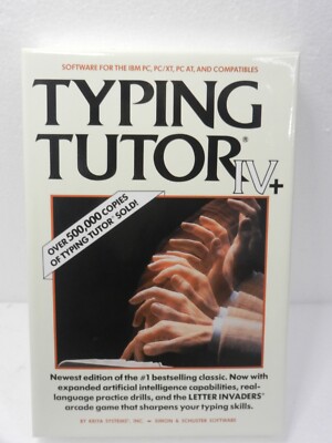 Typing Tutor IV 4 VINTAGE IBM PC PC/XT - SOFTWARE GAME AI ARTIFICAL INTELLIGENCE